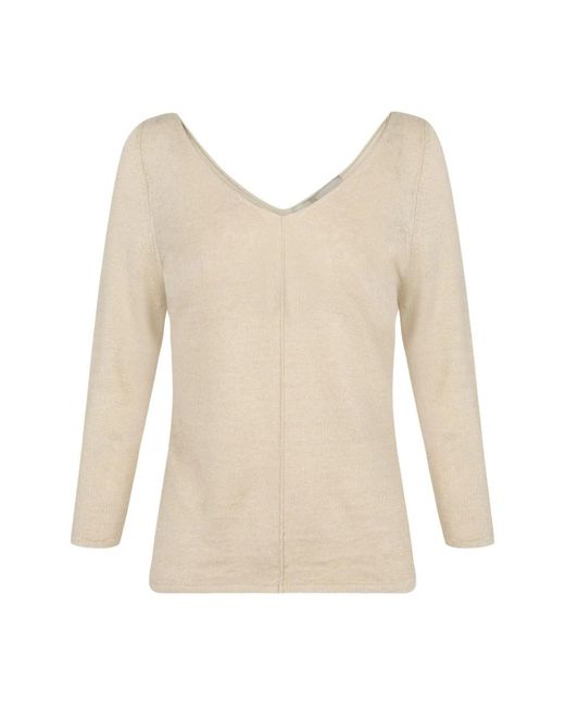 Cortana White V-Neck Knitwear