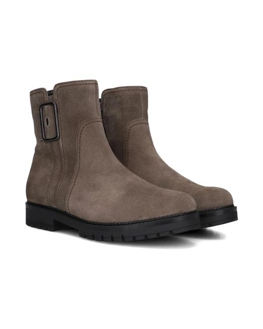 Gabor Brown Taupe Wildleder Stiefeletten