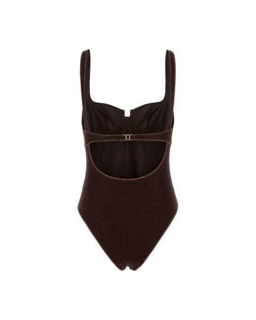 Oseree Brown One-Piece