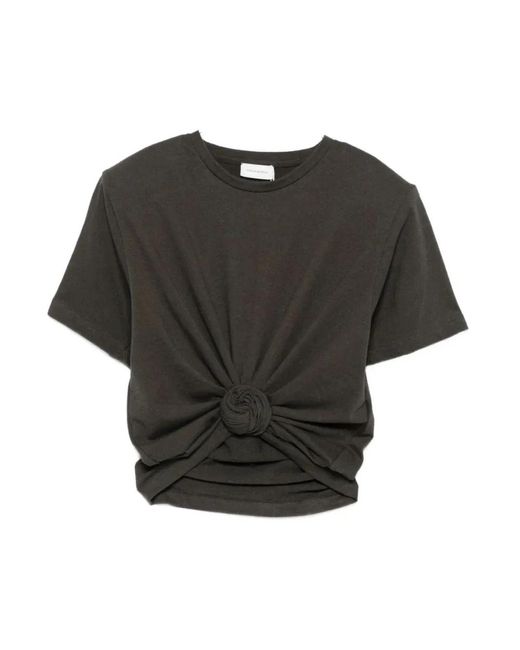Magda Butrym Black Lässiges Baumwoll-T-Shirt