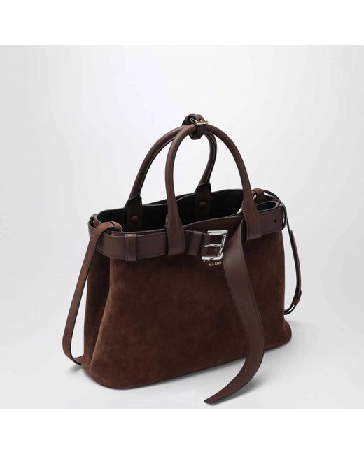 Prada Brown Buckle Bag Medium Size Cacao Colour