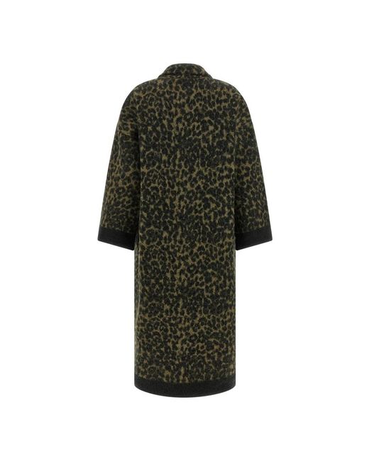 Nude Green Single-Breasted Coats