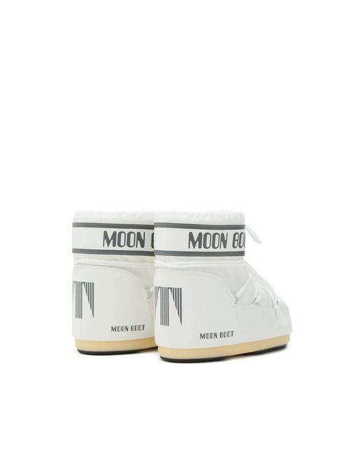 Moon Boot Witte Veters Rubberen Zool Schoen in het White voor heren