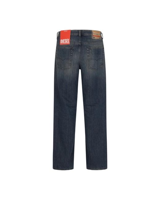 DIESEL Blue Straight Jeans for men