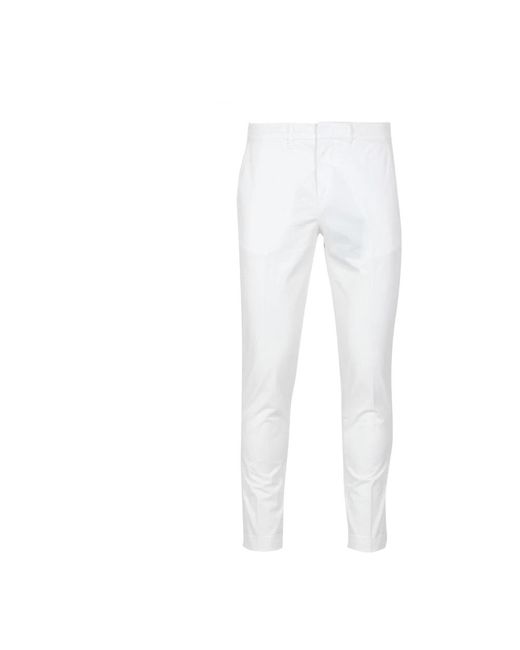 Slim-Fit Trousers Fay de hombre de color White
