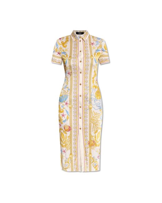 Versace Shirt Dresses in het Metallic