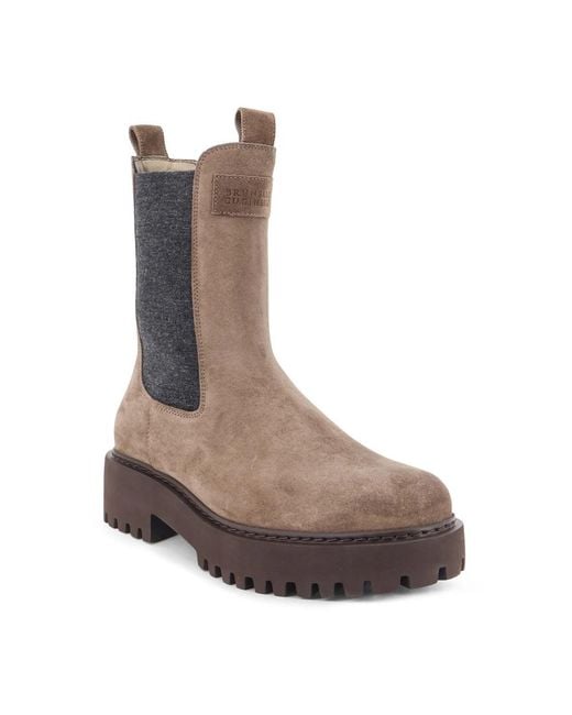 Brunello Cucinelli Brown Chelsea Boots