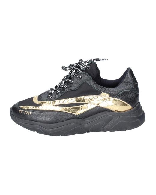 Stokton Blue Leder sneakers stilvolle schuhe