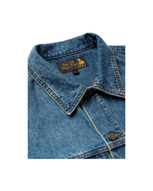 One Of These Days Blue Denim Jackets for men