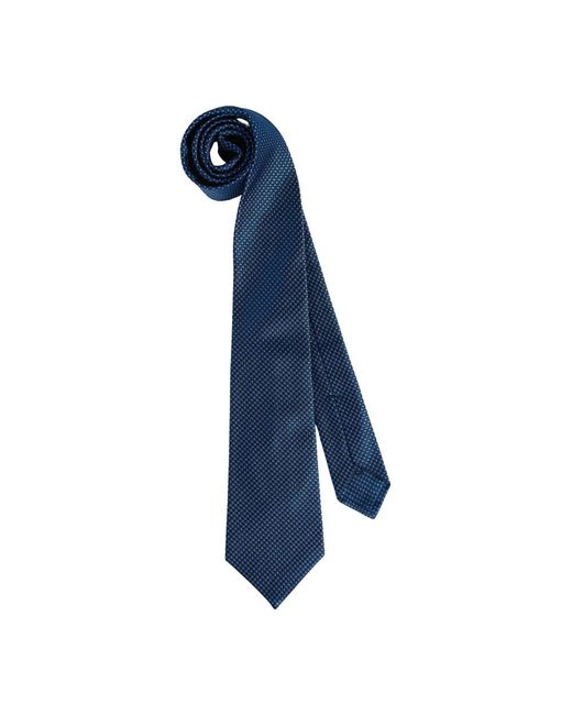 Kiton Gemusterte Seidenkrawatte in Blue für Herren