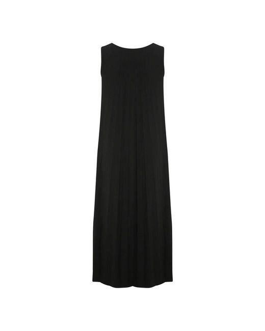Doris Streich Black Fließendes Glockenförmiges Maxikleid