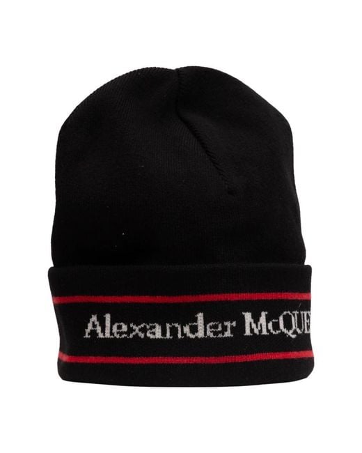 McQueen Black Kaschmir-Mütze