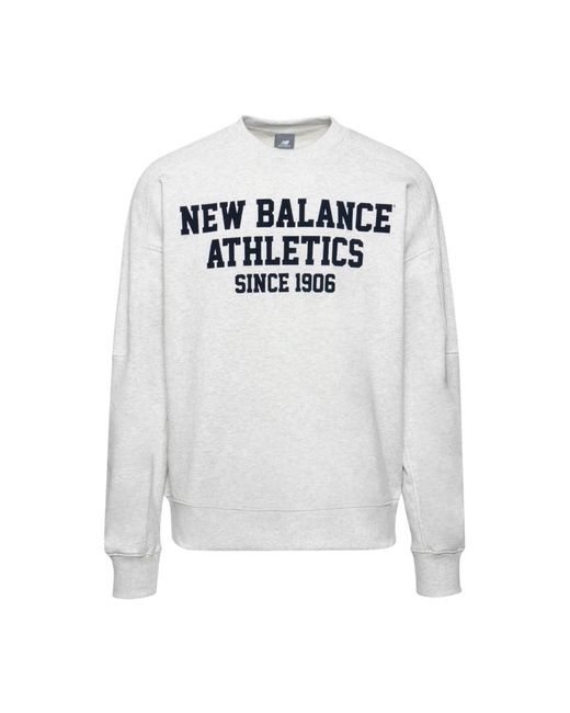 Sweatshirts New Balance de hombre de color White