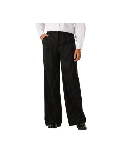 Another Label Broeken ,Zwart ,Polyester Zwarte Moore Broek Voor Vrouwen in het Black