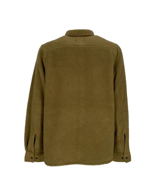 Timberland Jassen ,Groen ,Polyester Gewatteerd Fleece Overshirt Donker Olijf in het Green voor heren