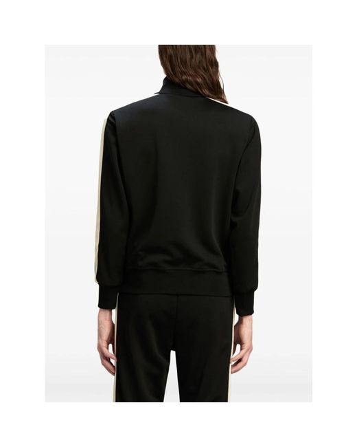Palm Angels Hoodies & Sweatvesten ,Zwart ,Polyester Classic Logo Track Jacket in het Black voor heren