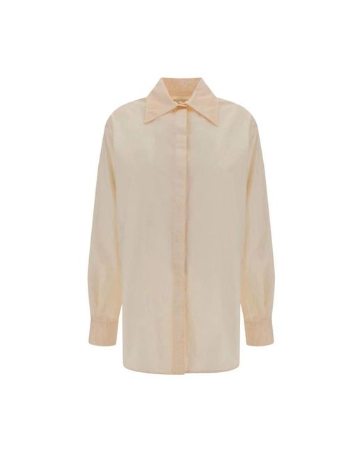 Quira Monochrome Oversized Katoenen Overhemd in het Natural