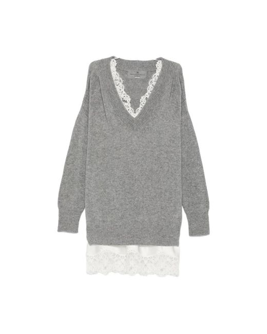 Ermanno Scervino Gray Knitted Dresses