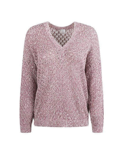 Eleventy Purple Rosa Pullover Baumwolle Polyamid Polyester