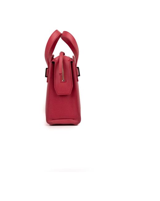 Orciani Red Rosa lederhandtasche mit reißverschluss