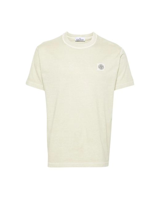 Stone Island Lässiges baumwoll-t-shirt in White für Herren
