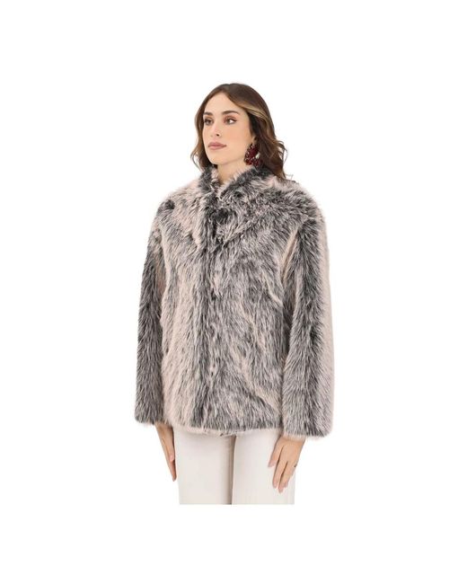 Patrizia Pepe Brown Faux Fur & Shearling Jackets