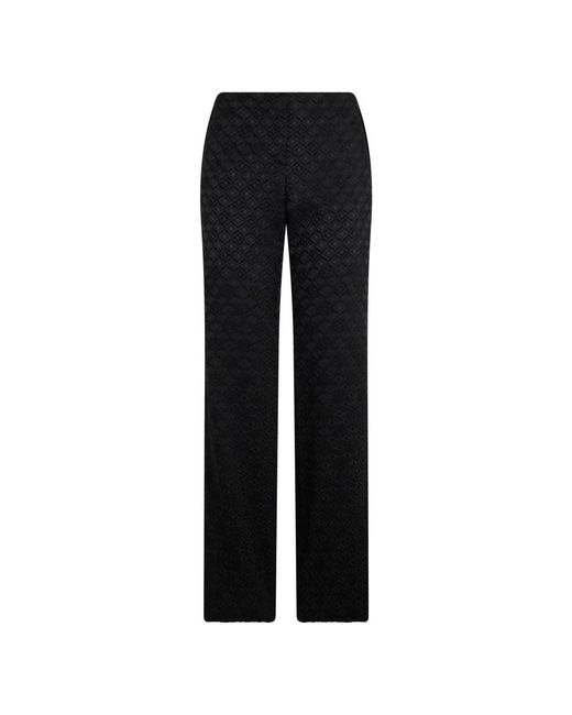 Alberta Ferretti Black Straight Trousers