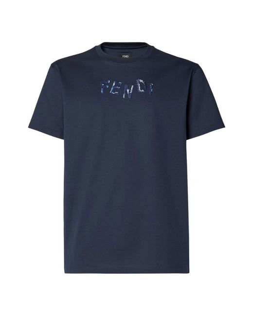 Fendi Blue T-Shirts for men