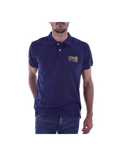 Class Roberto Cavalli Polo Shirts in Blue für Herren