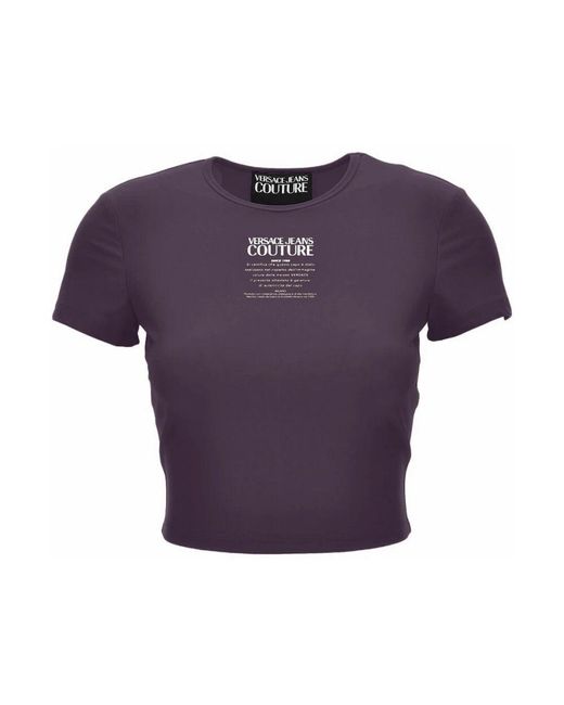 Versace Jeans Couture Purple T-shirts und polos