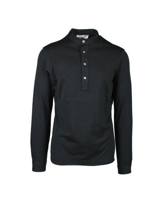 FILIPPO DE LAURENTIIS Black Polo Shirts for men