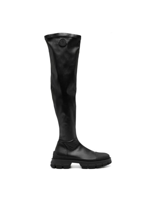 Moncler Black Over-The-Knee Boots