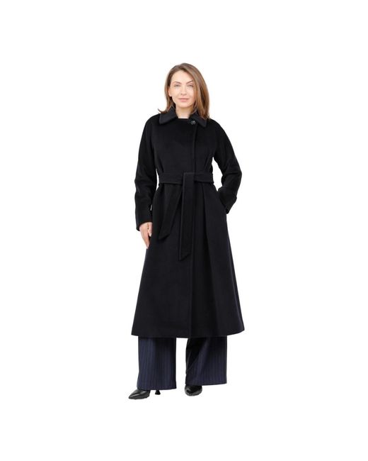 Belted Coats Max Mara de color Black
