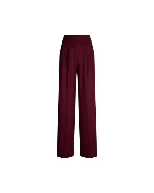 Windsor. Broeken ,Bruin ,Dh 533H Wijde Broek in het Red
