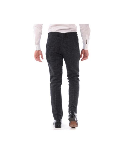 Daniele Alessandrini Black Slim-Fit Trousers for men