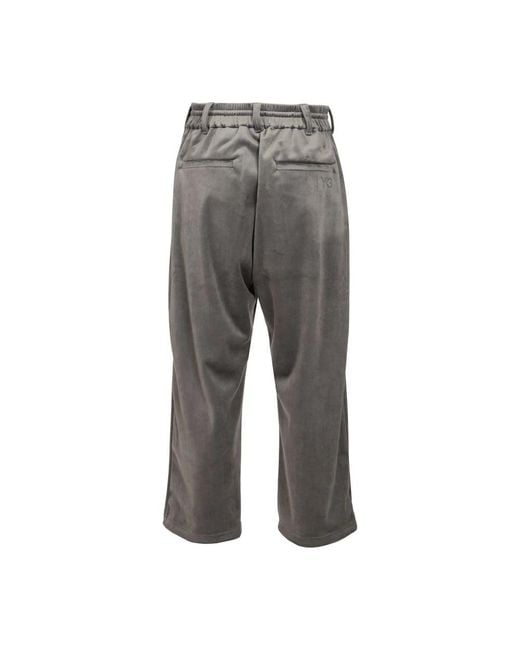 Y-3 Gray Wide Trousers for men