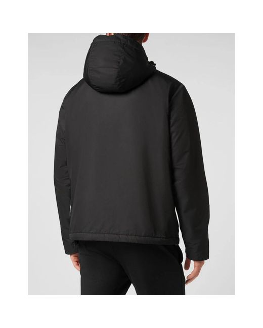 Philipp Plein Nylon Gewatteerd Jack in het Black voor heren