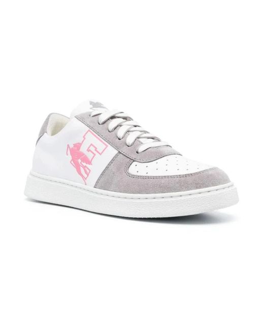 Etro White Graue leder freizeit sneakers frauen