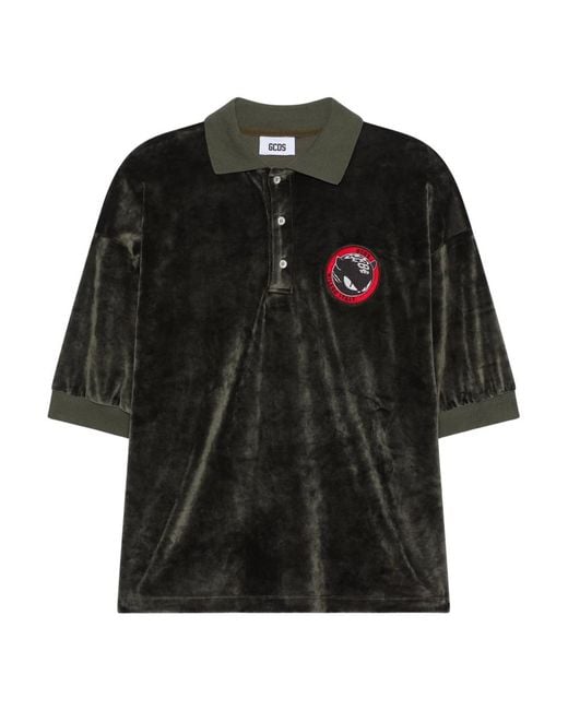 Gcds Black Polo Shirts