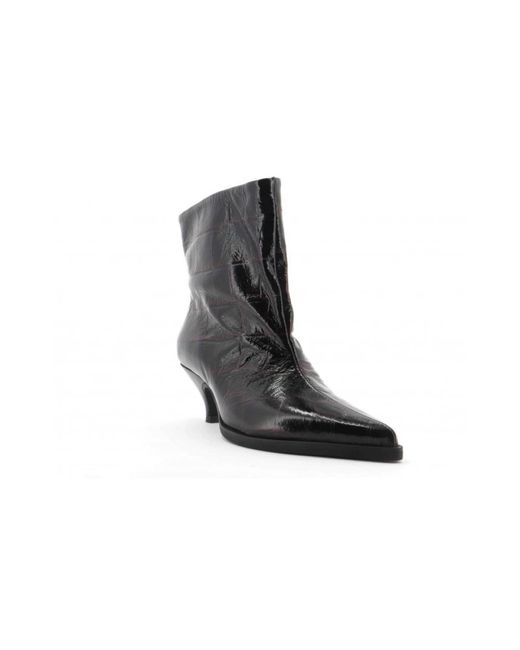 Elena Iachi Black Heeled Boots