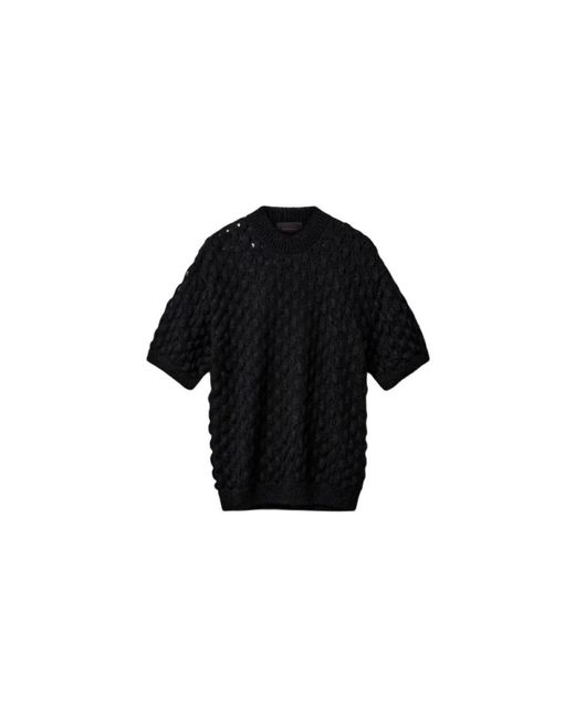 Simone Rocha Bubble knit short sleeve jumper in Black für Herren