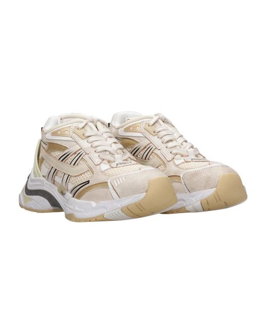 Ash Schoenen ,Leer Sneakers Met Leer En Mesh in het Natural