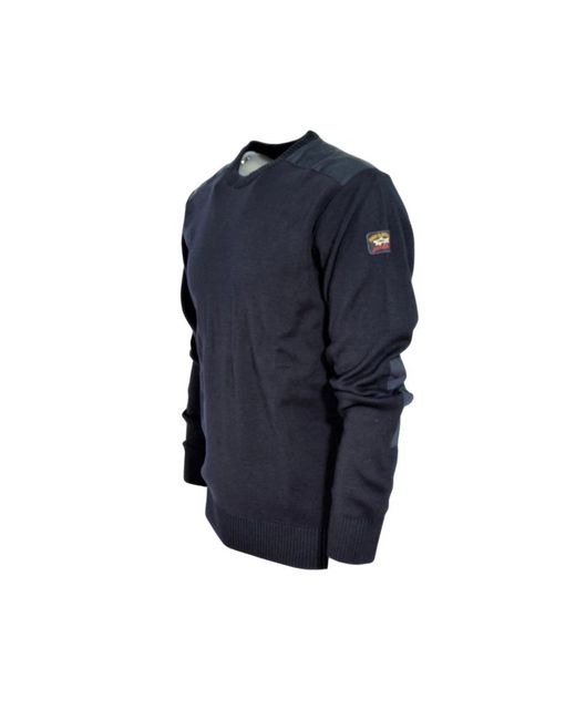 Paul & Shark Blue Round-Neck Knitwear for men