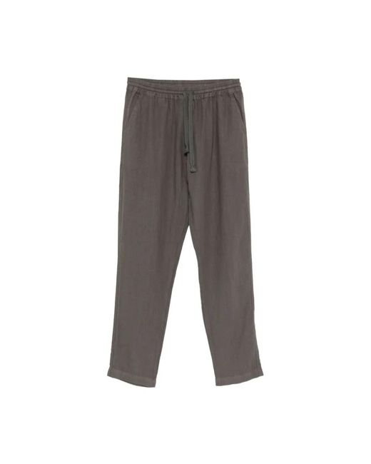 Fedeli Gray Straight Trousers for men
