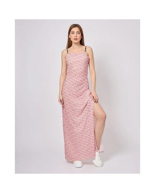 Maxi Dresses Karl Lagerfeld de color Pink