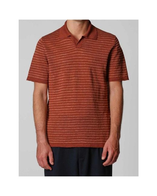 Roberto Collina Red Polo Shirts for men