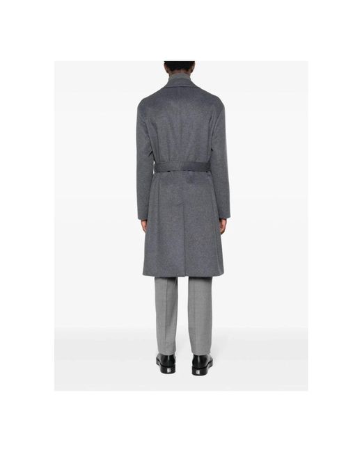 Lardini Gray Belted Coats for men