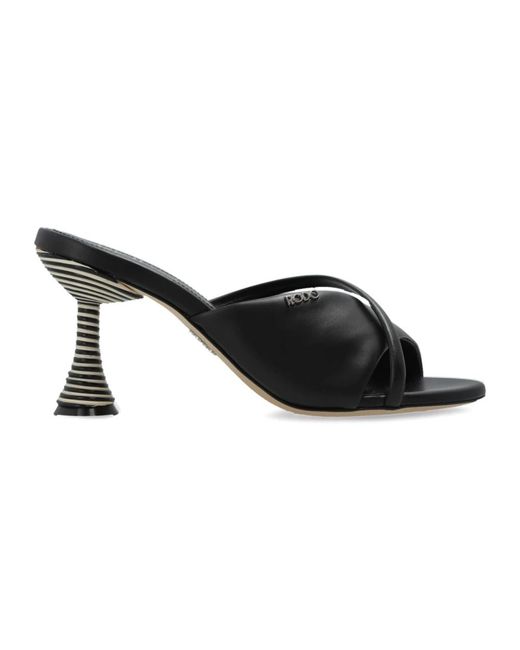 Heeled Mules Rodo de color Black