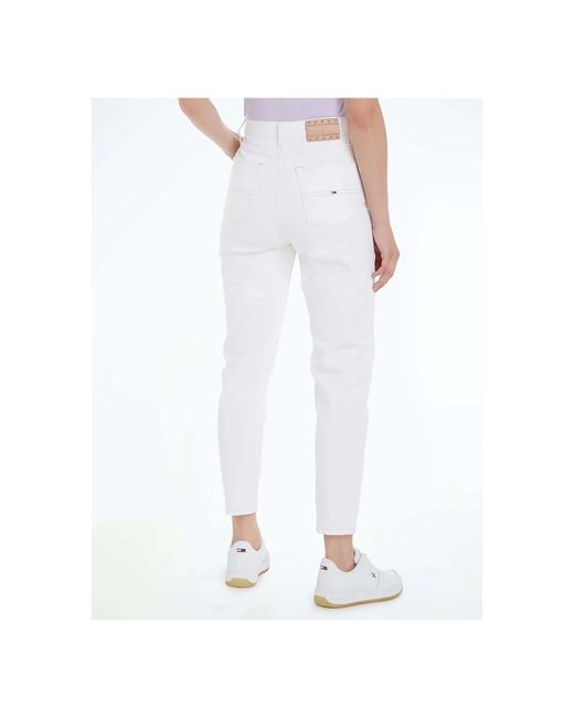 Tommy Hilfiger White Mom jeans hohe taille vintage stil