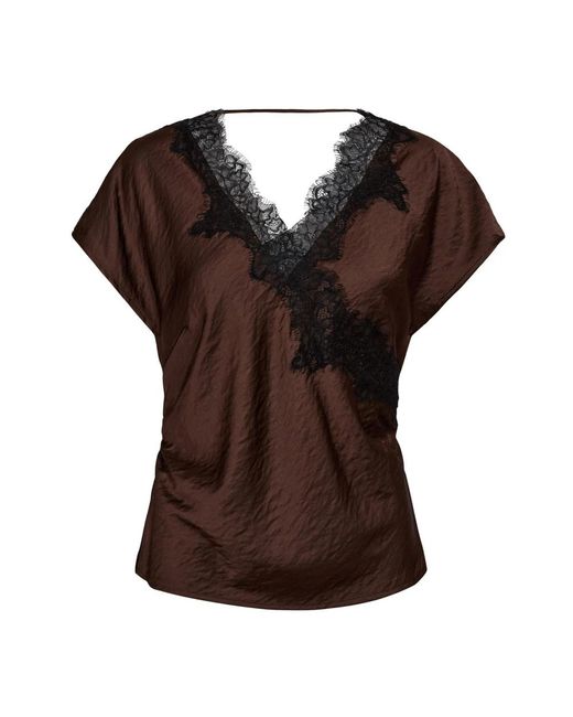co'couture Overhemden ,Bruin ,Blouses in het Brown